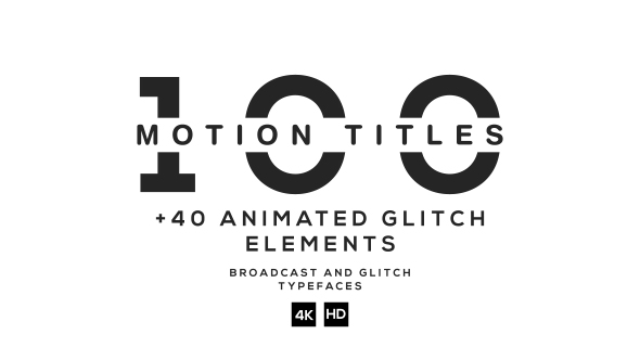 VideoHive 100 Motion Titles 16895435