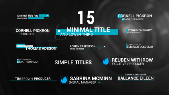 VideoHive 15 Minimal Lower Third 19901067