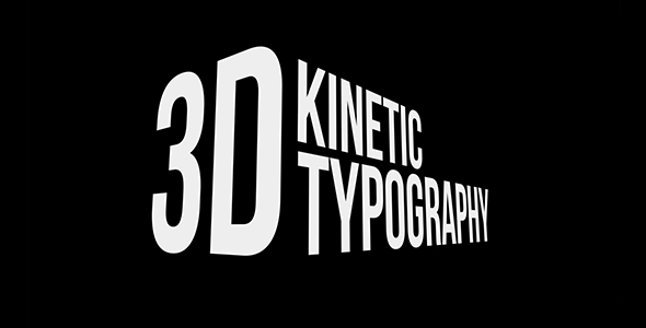 VideoHive 3D Kinetic Typography Titles 20476937