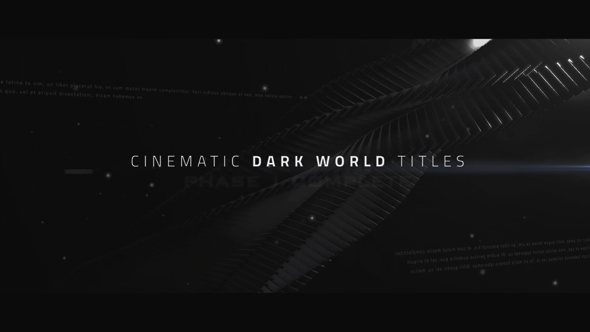 VideoHive Cinematic Titles - Dark World 13868379