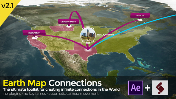 VideoHive Earth Map Connections 20521238
