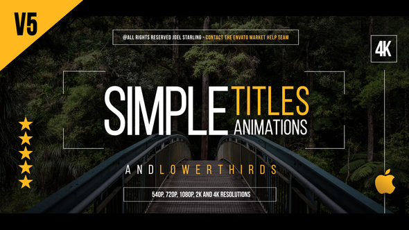 VideoHive Gold Simple Titles for Final Cut Pro X 19631556