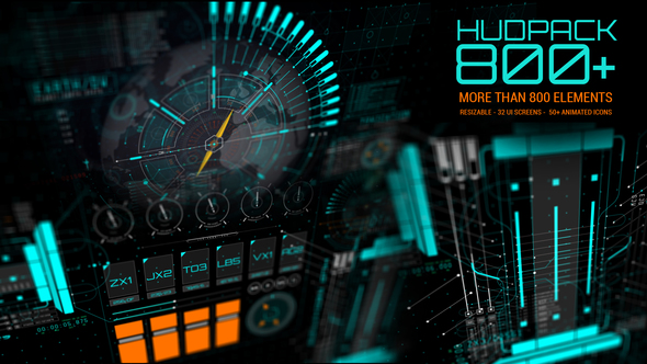 VideoHive HUD Pack 800+ 19616723