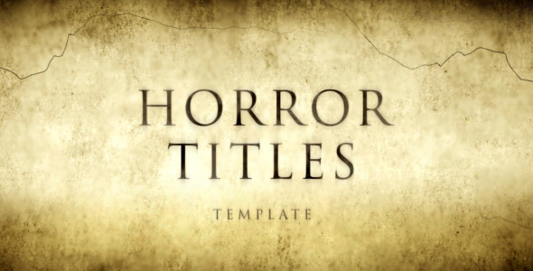 VideoHive Horror Movie Titles 7586081