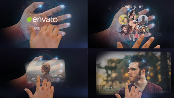 VideoHive Interactive Hand Hologram Opener 19419859