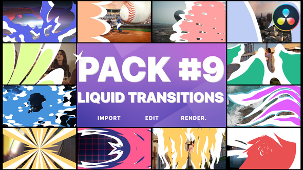 VideoHive Liquid Transitions Pack 09 | DaVinci Resolve 38001431