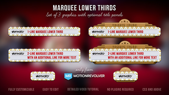 VideoHive Marquee Lights Lower Thirds 5211013