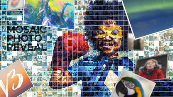 VideoHive Mosaic Photo Reveal 7266788