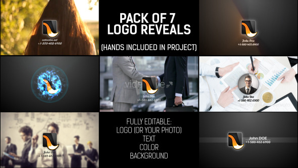 VideoHive Pack of Hand Logo 8585073