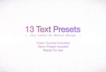 VideoHive - Text Presets Pack - After Effects Presets 1255392