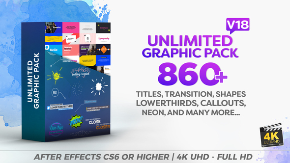 VideoHive Unlimited Shapes / Titles / Transitions / Lower Thirds & Elements Graphic Pack 12002012