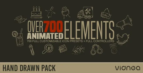 Videohive Hand Drawn Elements Pack 17449750
