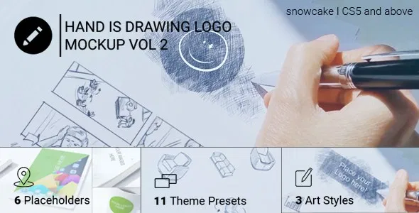 Videohive Hand Is Drawing Logo Mockup Volume 2 17363166
