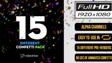 VideoHive 15 Confetti Pack 6696248