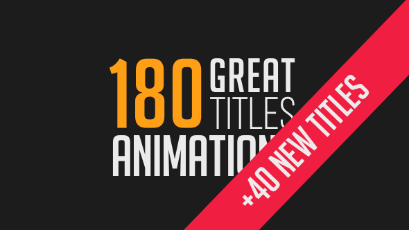 VideoHive 180 Great Title Animations 17403772