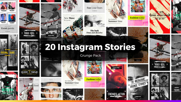 VideoHive 20 Instagram Grunge Stories 27459975