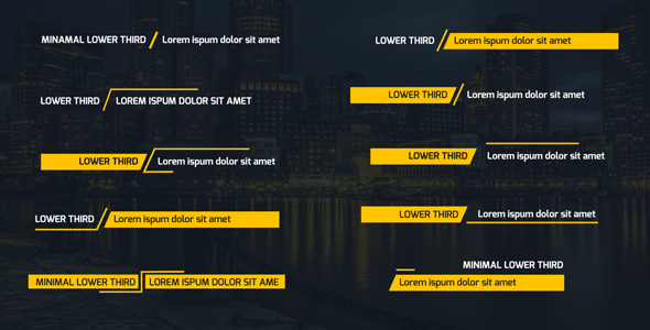 VideoHive 20 Minimal Lower Thirds 17516486