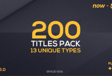 VideoHive 200 Titles Pack (13 unique types) 16917604