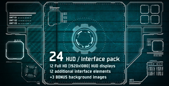 VideoHive 24 Hi-Tech HUD / Interface Pack 2836699