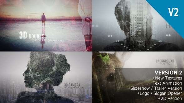 VideoHive 2D And 3D Double Exposure Pack Abstract 14944729