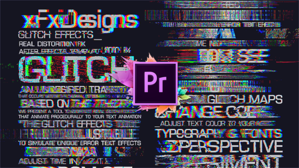 VideoHive 30 Glitch Text Presets For Premiere Pro | Mogrt 22557153