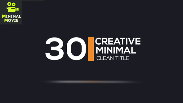 VideoHive 30 Minimal Clean Titles 19180148