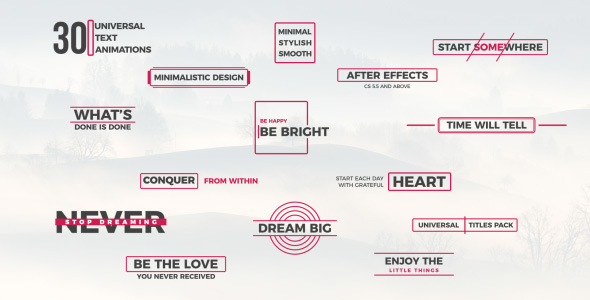 VideoHive 30 Universal Text Animations 20259215