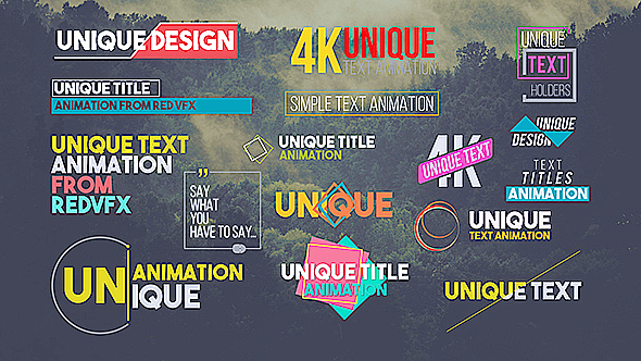 VideoHive 31 Unique Titles Pack 16448306