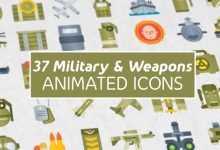 VideoHive 37 Military & Weapons Icons 27022105