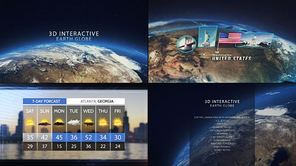VideoHive 3D Interactive Earth Globe 19581834