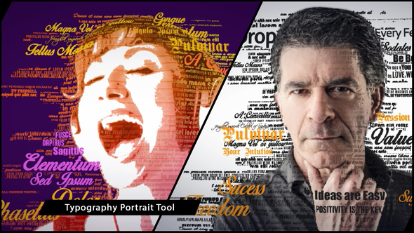 VideoHive 3D Typography Portrait Tool 15743540