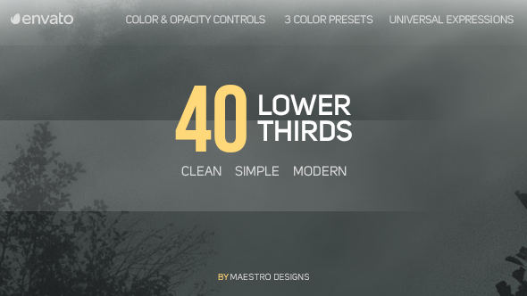 VideoHive 40 Lower Thirds 18603986