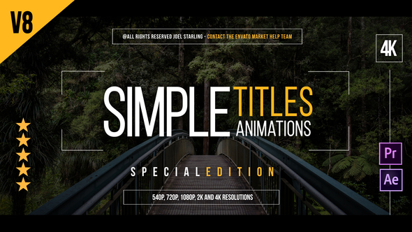 VideoHive 45 Gold Simple Titles (Special Edition) 17220020