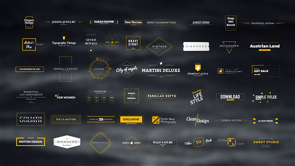 VideoHive 50 Original & Classy Titles Pack 18139319