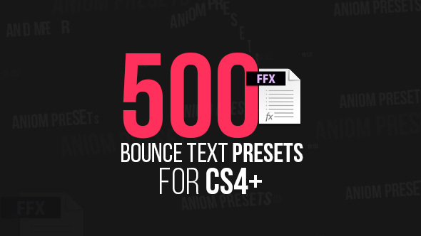 VideoHive 500 Bounce Text Presets V2 15147802