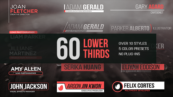 VideoHive 60 Lower Thirds 18221466