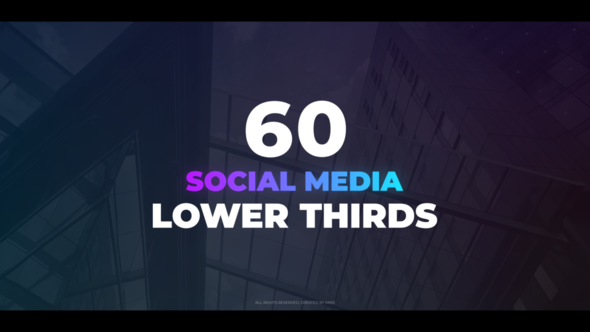VideoHive 60 Social Media Lower Thirds 25012910
