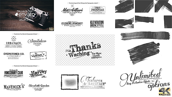 VideoHive 70 Grunge Vintage Titles & Brush Toolkit 14276503
