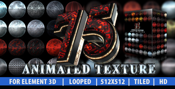 VideoHive 75 Animated Texture (Element 3D) 6870041