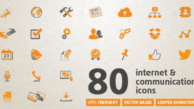 VideoHive 80 Animated Internet Icons 5835388