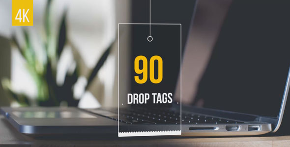 VideoHive 90 Drop Tags 19980498