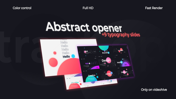 VideoHive Abstract Opener | Typography Slides 23915040
