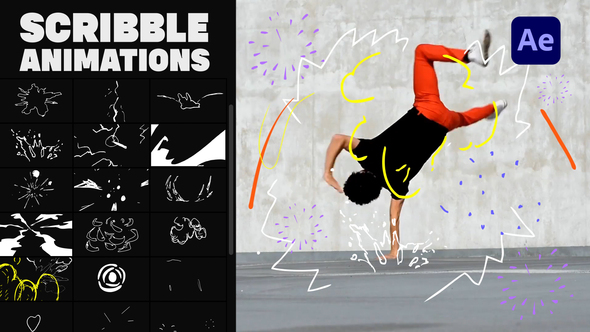 VideoHive Abstract Scribble Animations for After Effects 37697257