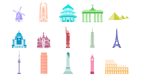 VideoHive Animated Landmark Pack 17915052