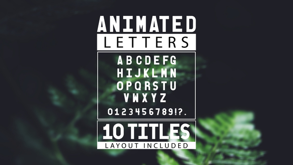 VideoHive Animated Letters & 10 Titles Layout 19413127