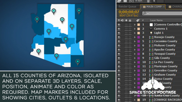 VideoHive Arizona Map Kit 19290406