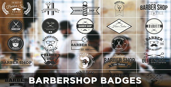VideoHive Barbershop Badges 15166956