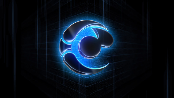 VideoHive Black Glass Logo Text Reveal 27481238