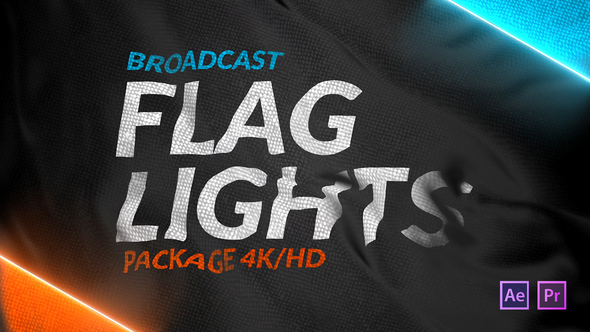 VideoHive Broadcast Flag Lights 25288301