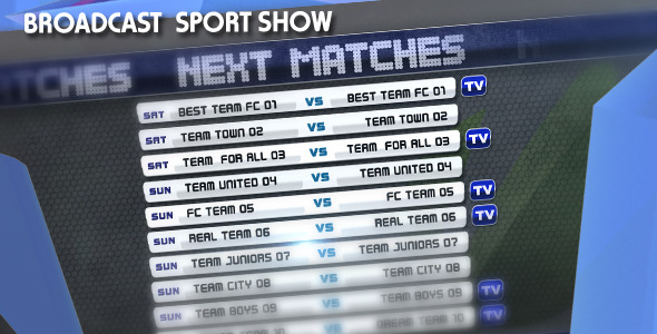 VideoHive Broadcast Sport Show 3083003